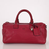 Loewe Raspberry Leather Amazona Bowler 25