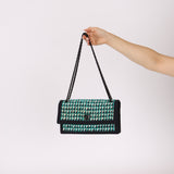 Chanel 2015 Houndstooth Tweed Single Flap