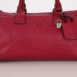 Loewe Raspberry Leather Amazona Bowler 25