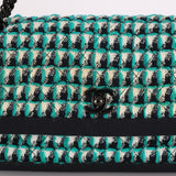 Chanel 2015 Houndstooth Tweed Single Flap