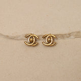 Chanel 1996 CC Turnlock Clip-On Earrings 24k GP