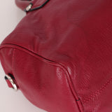 Loewe Raspberry Leather Amazona Bowler 25