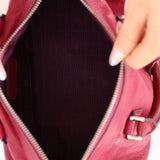 Loewe Raspberry Leather Amazona Bowler 25