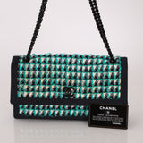 Chanel 2015 Houndstooth Tweed Single Flap