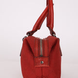 Gucci Monogram Mini Red Boston Bag