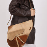 Limited Edition Dior 2002 Ponyhair Baudrier Saddle Bag