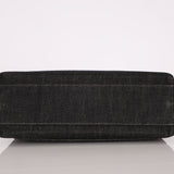 Rare Chanel 1994 Black Denim Small Kelly Top Handle