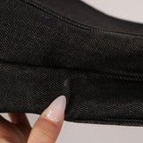 Rare Chanel 1994 Black Denim Small Kelly Top Handle
