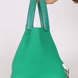Hermès 2021 Menthe/Vert Vertigo Clemence Picotin Matte Alligator Touch 22 PHW