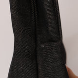 Rare Chanel 1994 Black Denim Small Kelly Top Handle