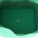 Hermès 2021 Menthe/Vert Vertigo Clemence Picotin Matte Alligator Touch 22 PHW