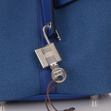 Hermès 2022 Bleu France Swift and Canvas Cargo Picotin 18 PHW