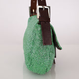 Fendi Green Beaded Baguette