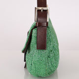 Fendi Green Beaded Baguette