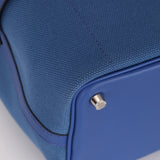 Hermès 2022 Bleu France Swift and Canvas Cargo Picotin 18 PHW