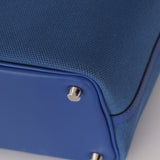 Hermès 2022 Bleu France Swift and Canvas Cargo Picotin 18 PHW