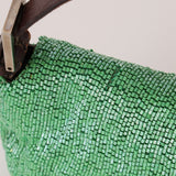 Fendi Green Beaded Baguette