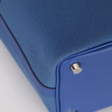 Hermès 2022 Bleu France Swift and Canvas Cargo Picotin 18 PHW