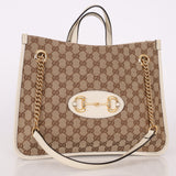 Gucci Canvas Monogram Horsebit Tote