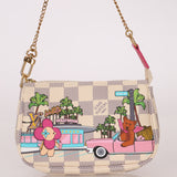 Limited Edition Louis Vuitton 2021 Damier Azur Hollywood Animation Mini Pochette
