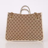 Gucci Canvas Monogram Horsebit Tote