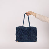 Miu Miu Denim Matelasse Shoulder Bag