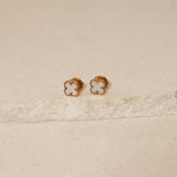 Van Cleef & Arpels 18K Sweet Alhambra Mother of Pearl Studs