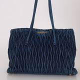 Miu Miu Denim Matelasse Shoulder Bag