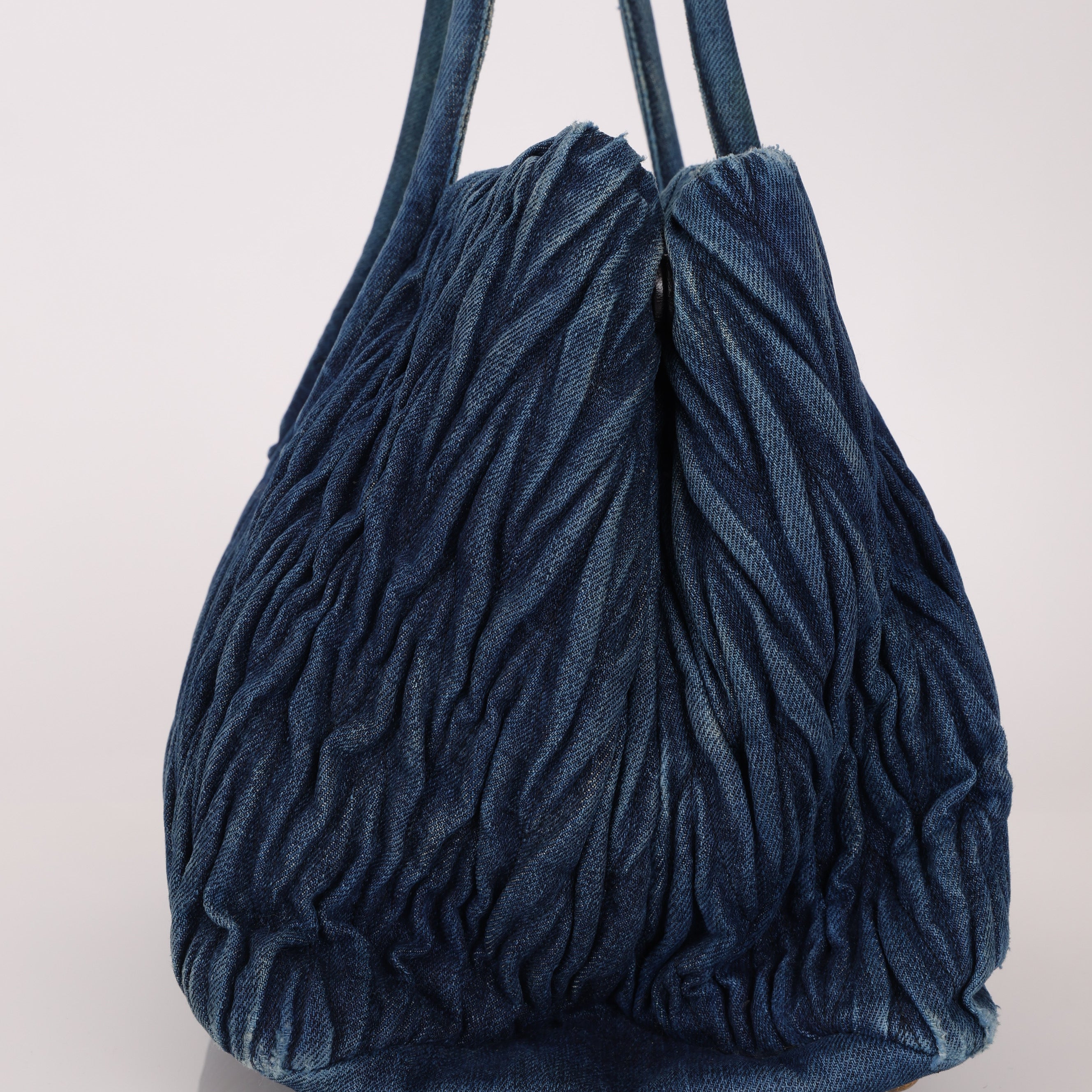 Miu Miu Denim Matelasse Shoulder Bag