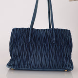 Miu Miu Denim Matelasse Shoulder Bag