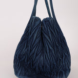 Miu Miu Denim Matelasse Shoulder Bag