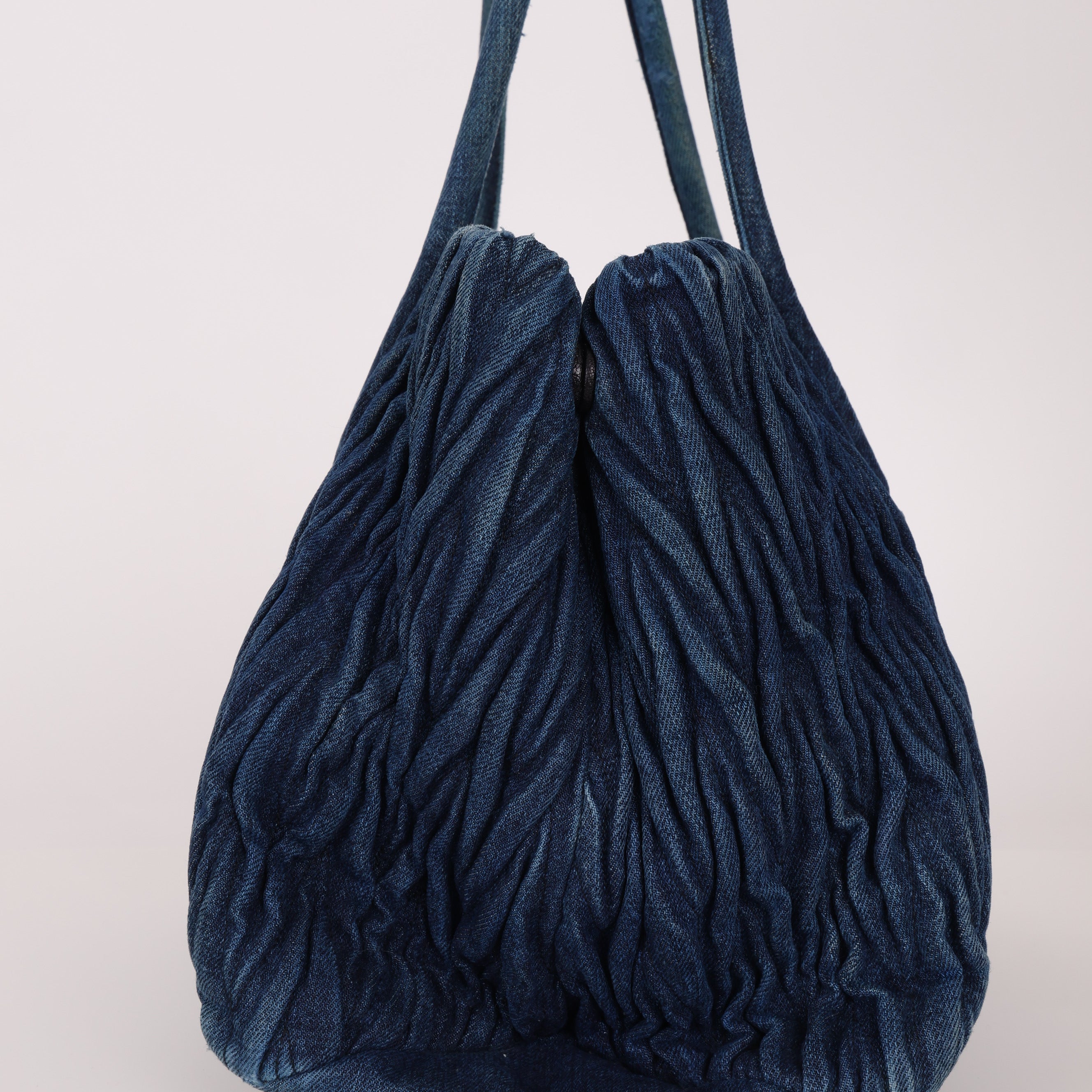 Miu Miu Denim Matelasse Shoulder Bag