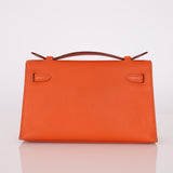 Hermès 2016 Epsom Orange Kelly Pochette