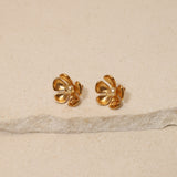 Chanel 2003 Flower Pearl Stud Earrings