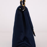 Chanel 1986 Midnight Satin Square Mini Flap