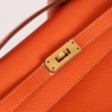 Hermès 2016 Epsom Orange Kelly Pochette