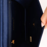 Chanel 1986 Midnight Satin Square Mini Flap