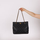 Chanel 1996 Caviar Turnlock Chain Tote