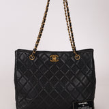 Chanel 1996 Caviar Turnlock Chain Tote