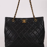 Chanel 1996 Caviar Turnlock Chain Tote