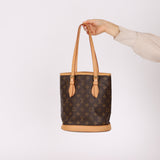 Louis Vuitton Monogram Petit Bucket Bag with Mini Pochette