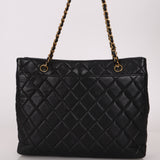 Chanel 1996 Caviar Turnlock Chain Tote