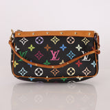 Limited Edition Louis Vuitton x Takashi Murakami Multicolor Noir Pochette