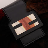 Rare Fendi 2010 Rabbit Fur Baguette Crossbody Bag
