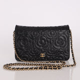 Chanel Caviar Camellia Wallet on Chain