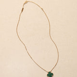 Van Cleef & Arpels Vintage 18K Alhambra Malachite Pendant Necklace