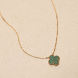 Van Cleef & Arpels Vintage 18K Alhambra Malachite Pendant Necklace