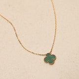 Van Cleef & Arpels Vintage 18K Alhambra Malachite Pendant Necklace