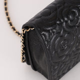 Chanel Caviar Camellia Wallet on Chain