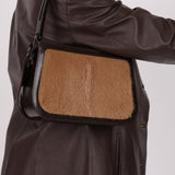 Celine Ponyhair Patent Trimmed Donna Bag